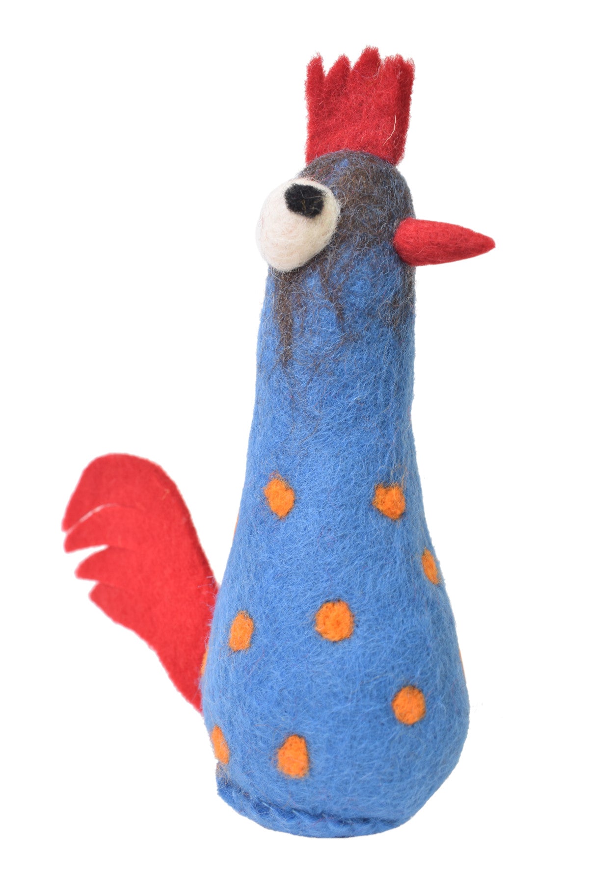Super cute blue felted chicken decoration