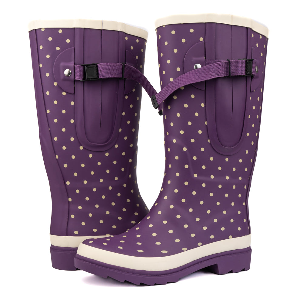 Eye-catching purple wellies UK size 4 - 10
