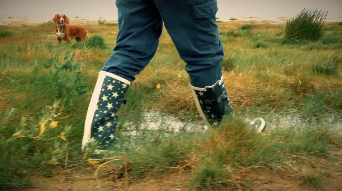 short video showing star wellies in use on dog walk