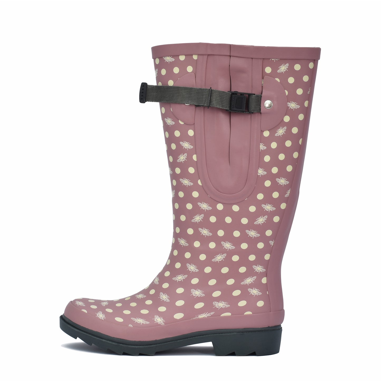 Wide calf pink wellies size 4