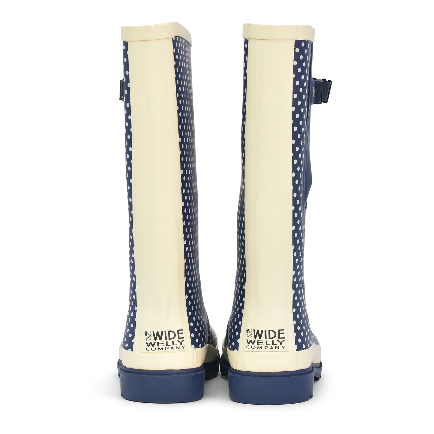blue polka dot ladies wellies
