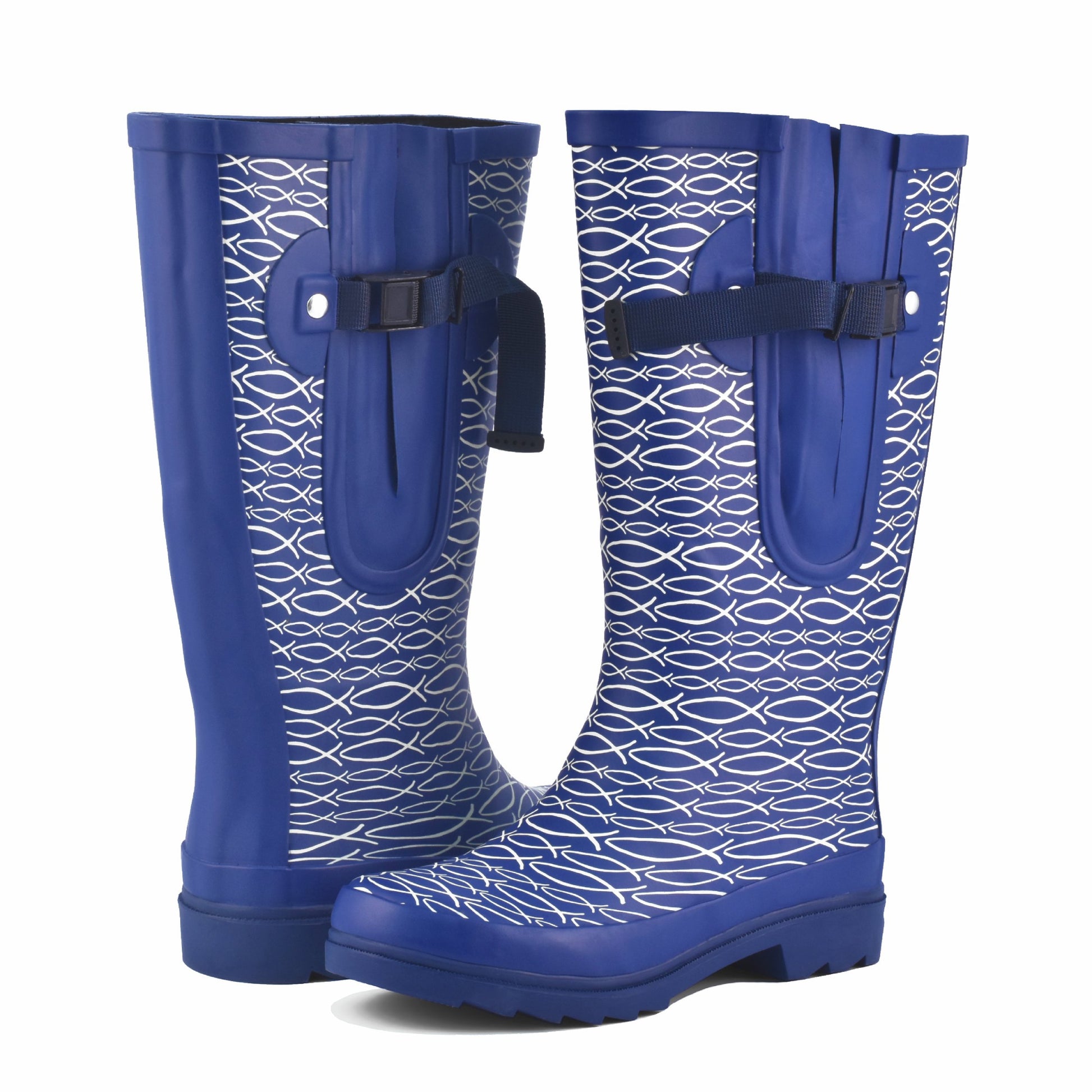 blue wellies for fishing