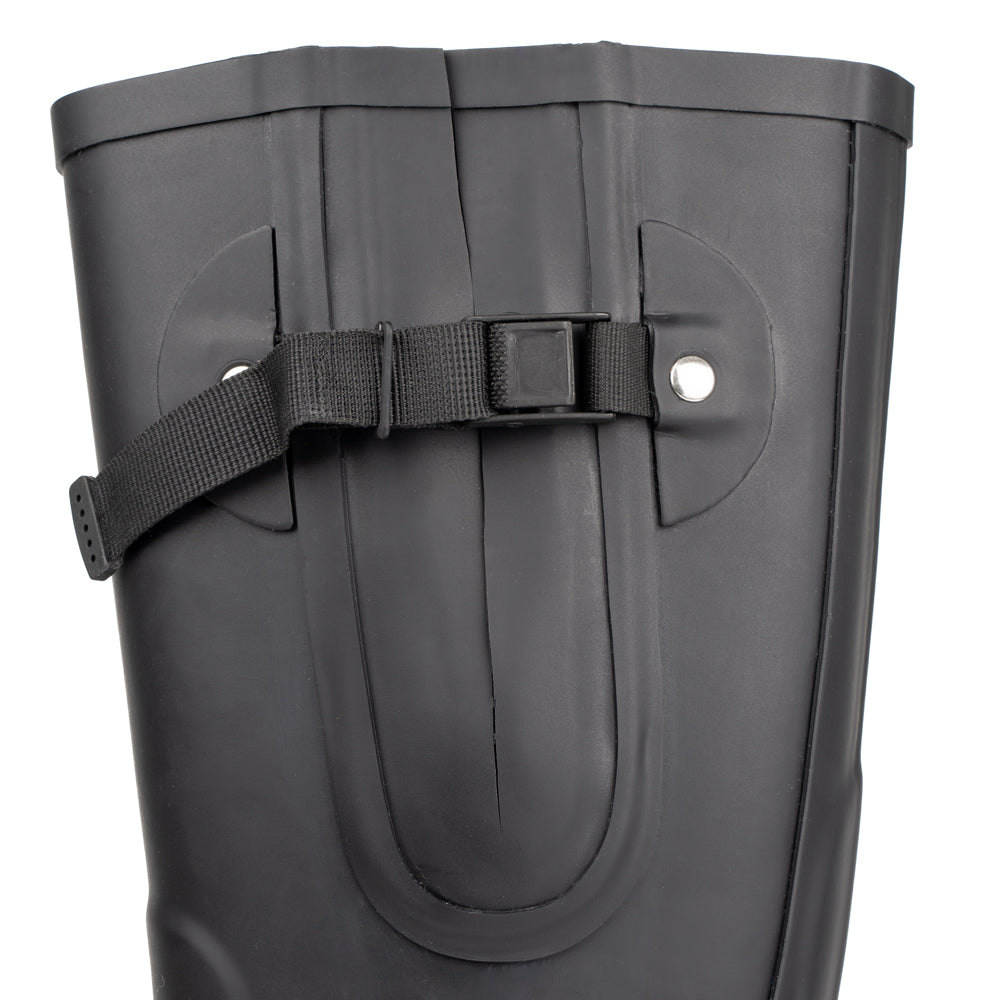 Black Unisex Wide Calf Wellies up to 50cm calf