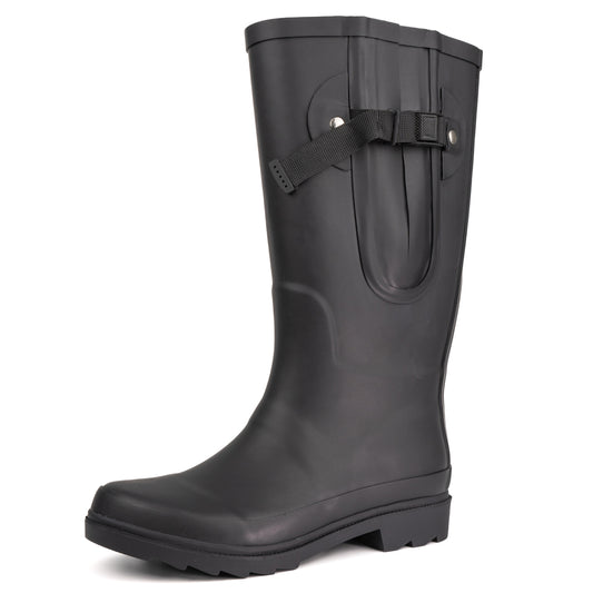 Classic black wide calf wellington boot for any job involving mud!
