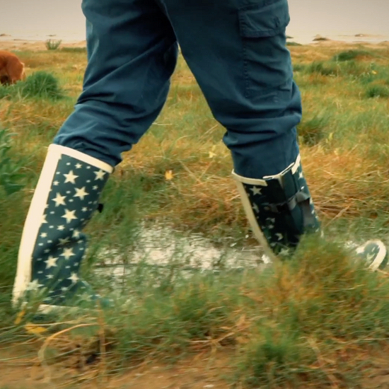 short video showing star wellies in use on dog walk