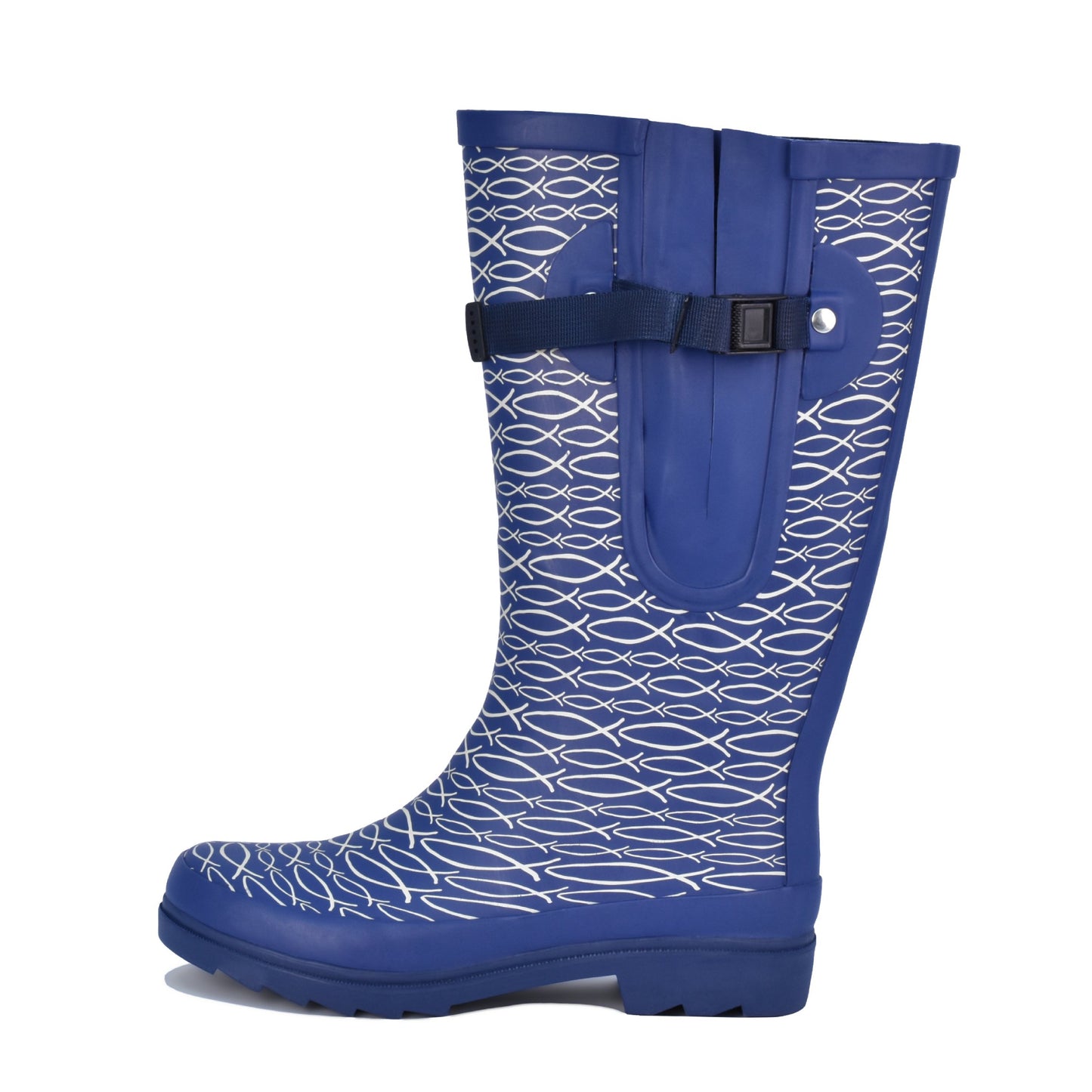 Royal blue wellies great for dog walking