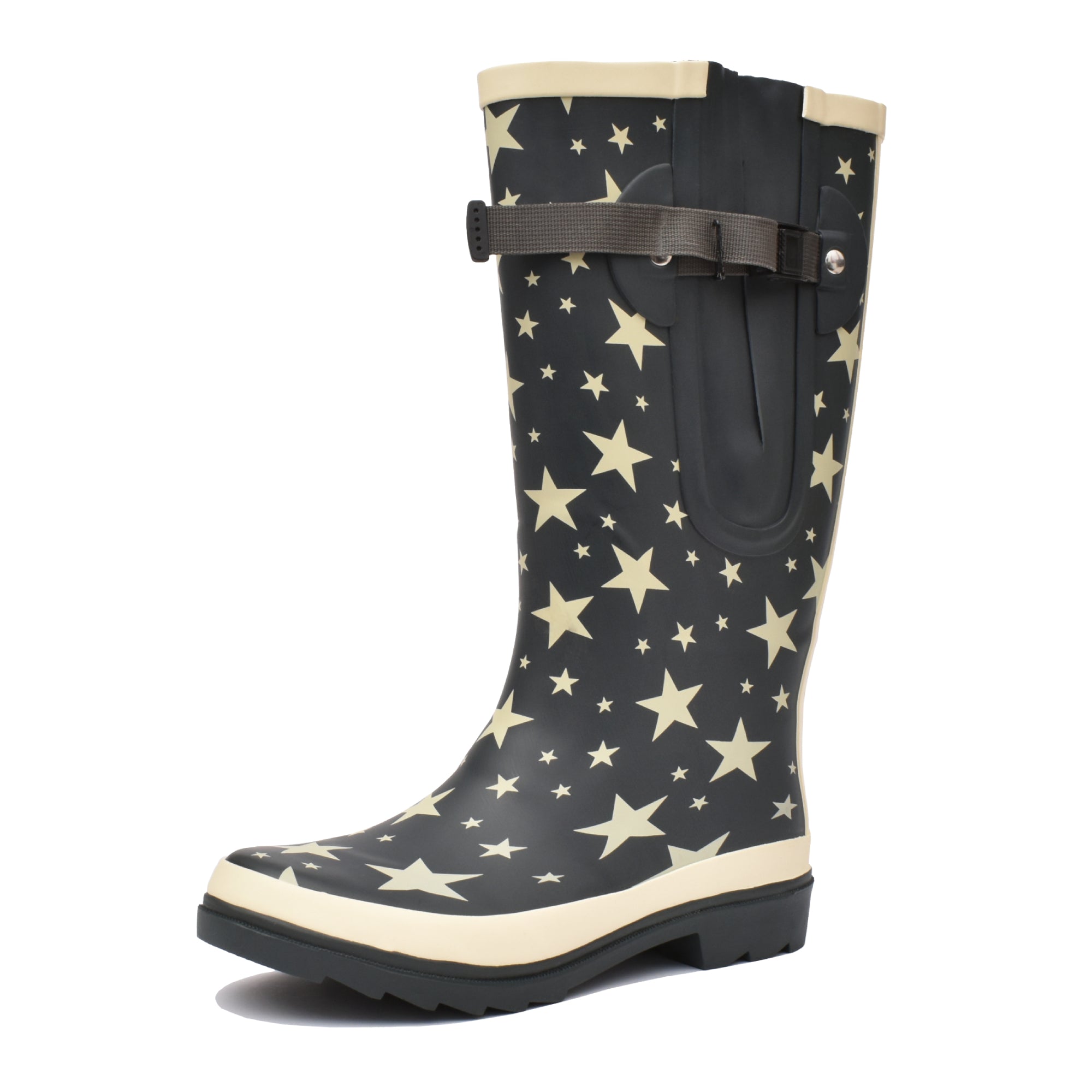 Cosmic Sky Star Ladies Wide Calf Wellies up to 50cm calf The Wide Welly Company