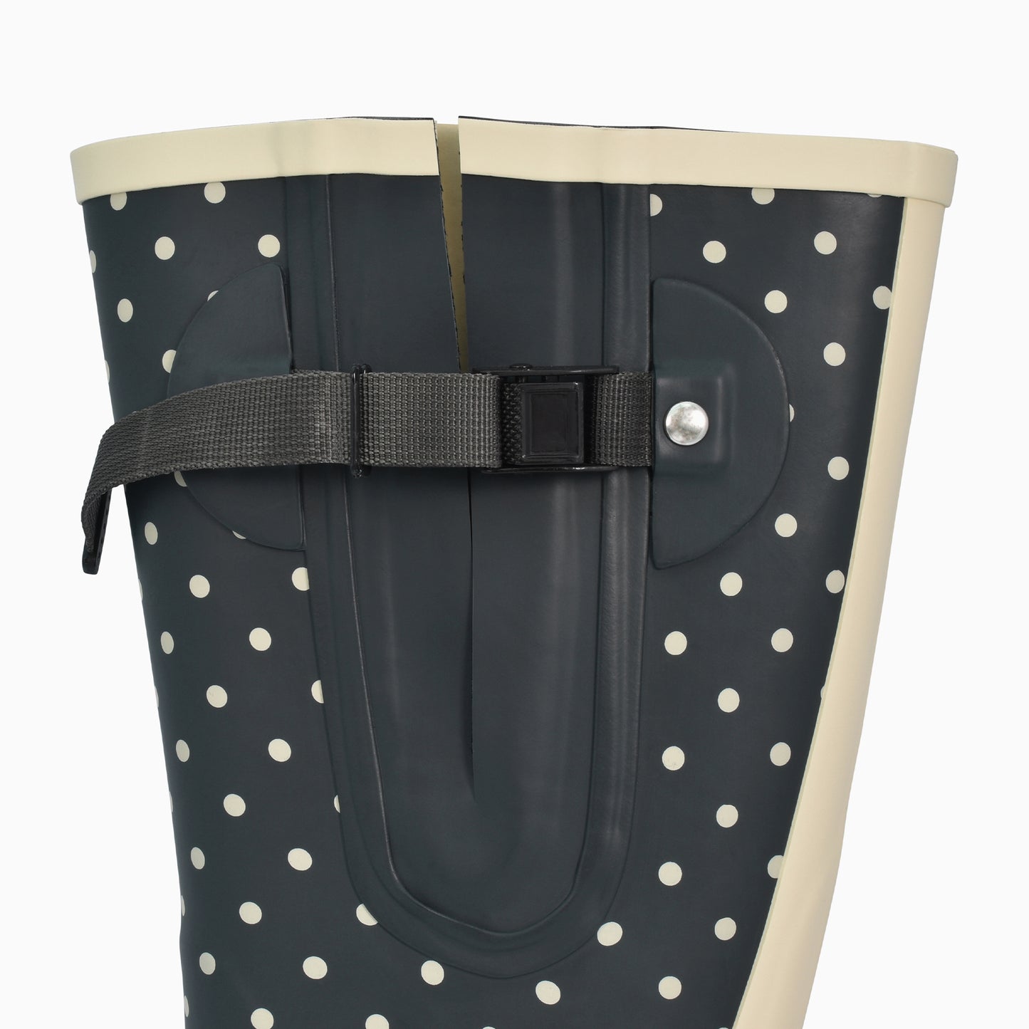 grey wellies for women with polka dots