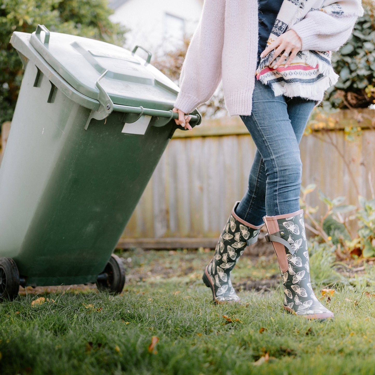 wellies to take bins out